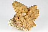 Lustrous, Yellow Apatite Crystals With Calcite & Feldspar - Morocco #185470-1
